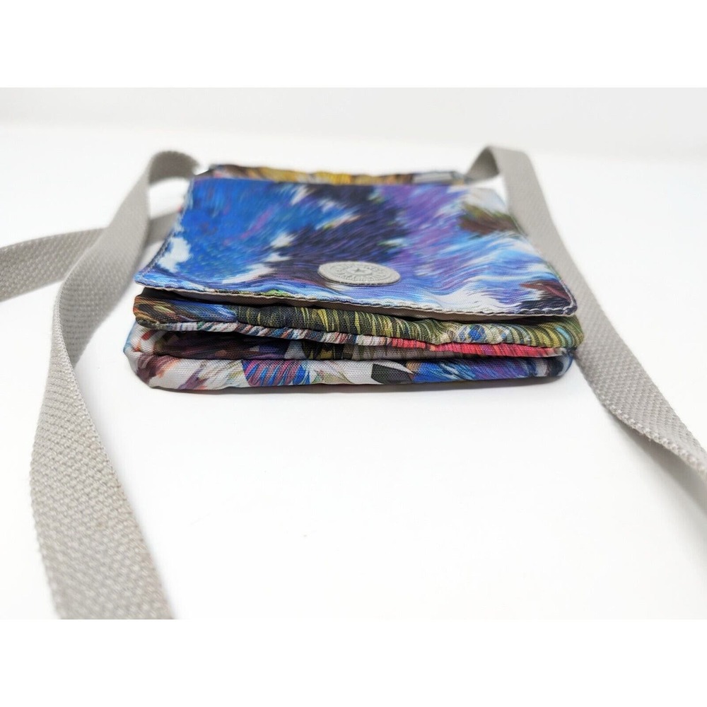 Kipling Purse Crossbody Eldorado Small Gray Tie Dye Print Nylon Bag - Picture 8 of 15